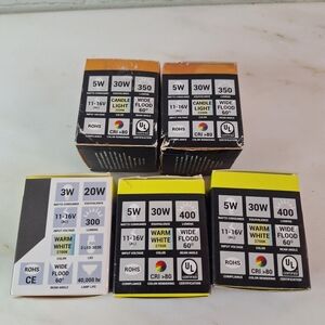 5pk MR16 Forever LED Landscape BULBS 16V, 5W=30W, 2200-2700K, 350-400L, Flood 60